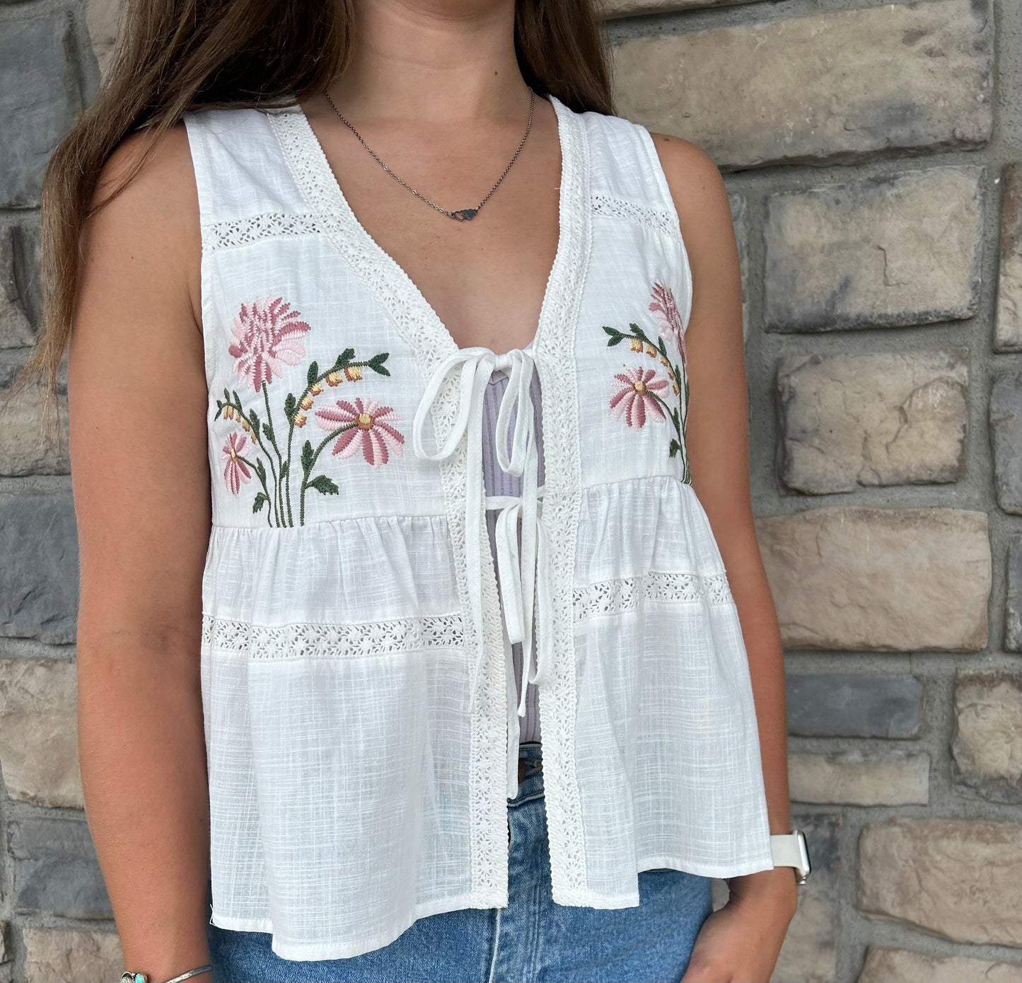 Paisley Embroidered Vest
