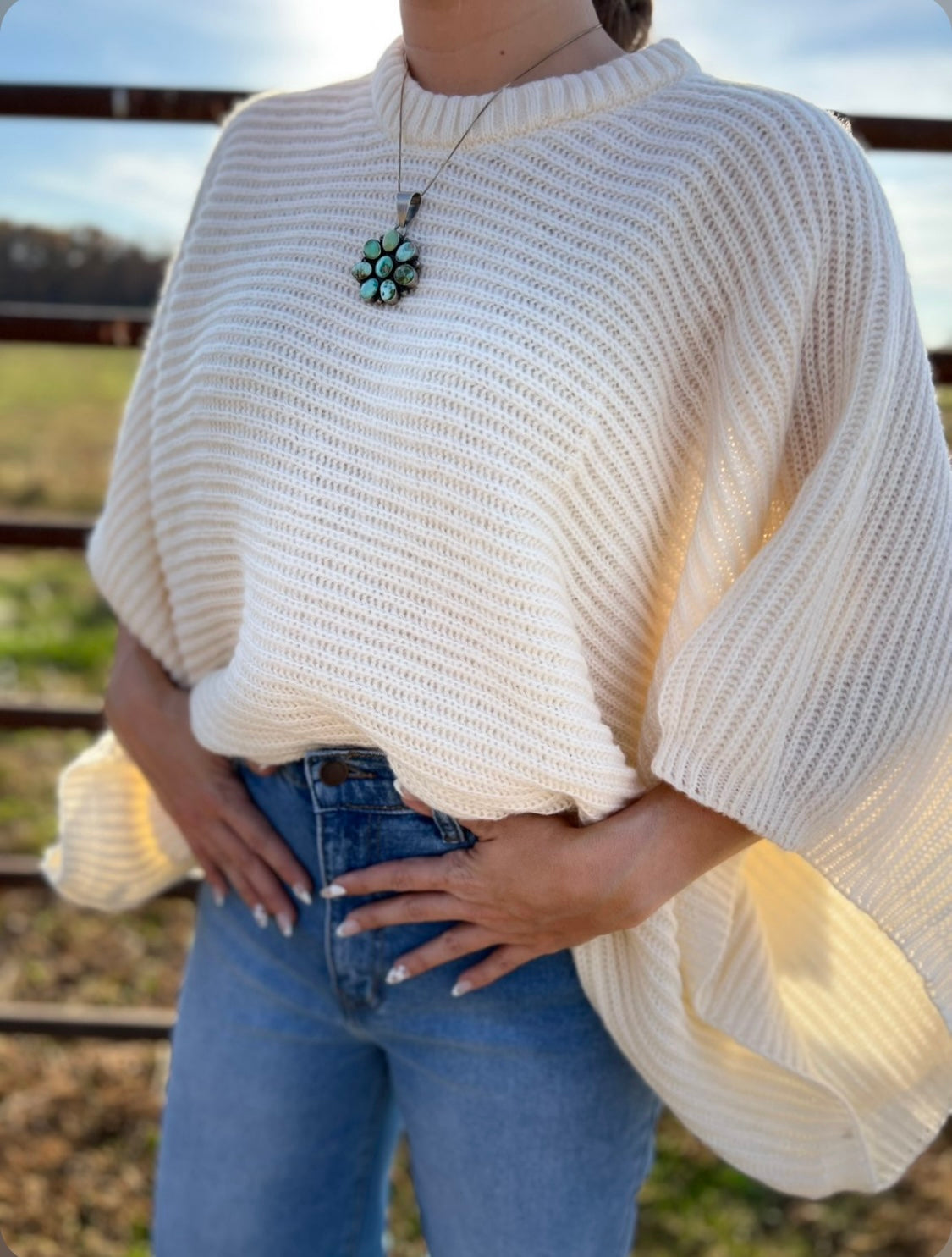 Sloane Knit Poncho Top