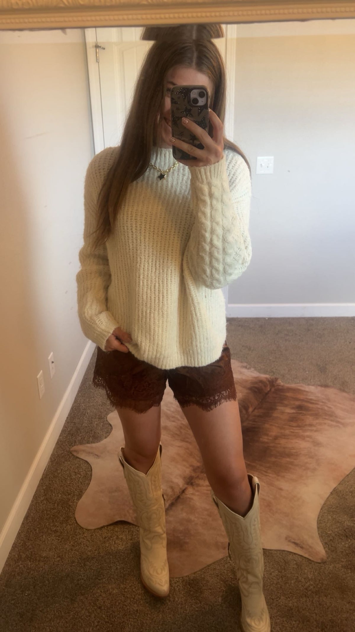Birdie Lace Trim Satin Shorts