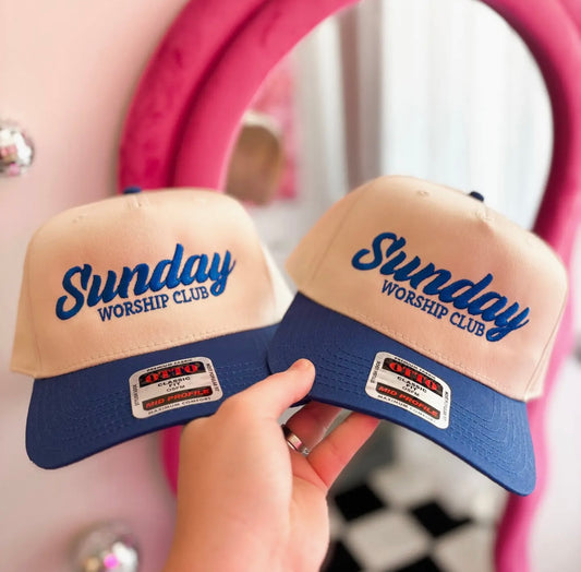 Sunday Worship Club Embroidered Hat
