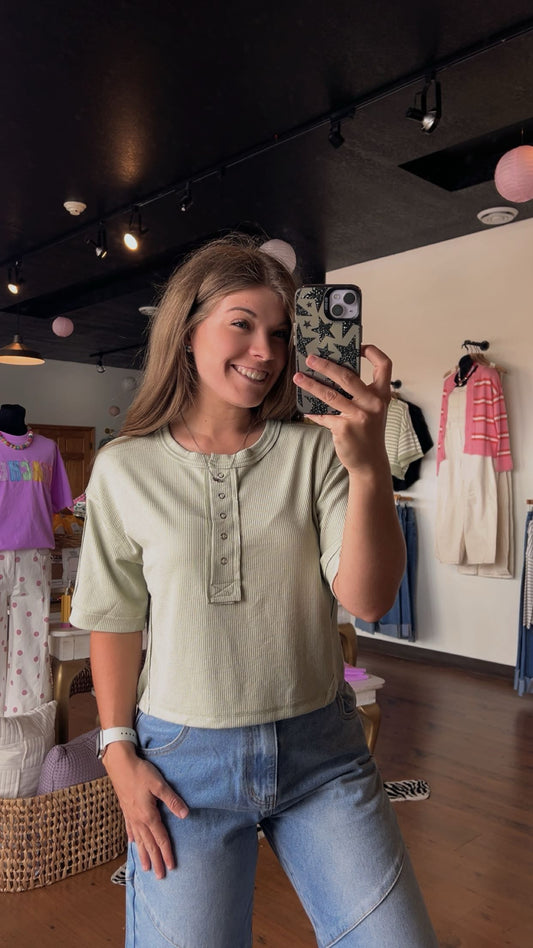 Henley Green Tee