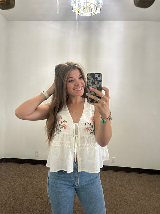Paisley Embroidered Vest