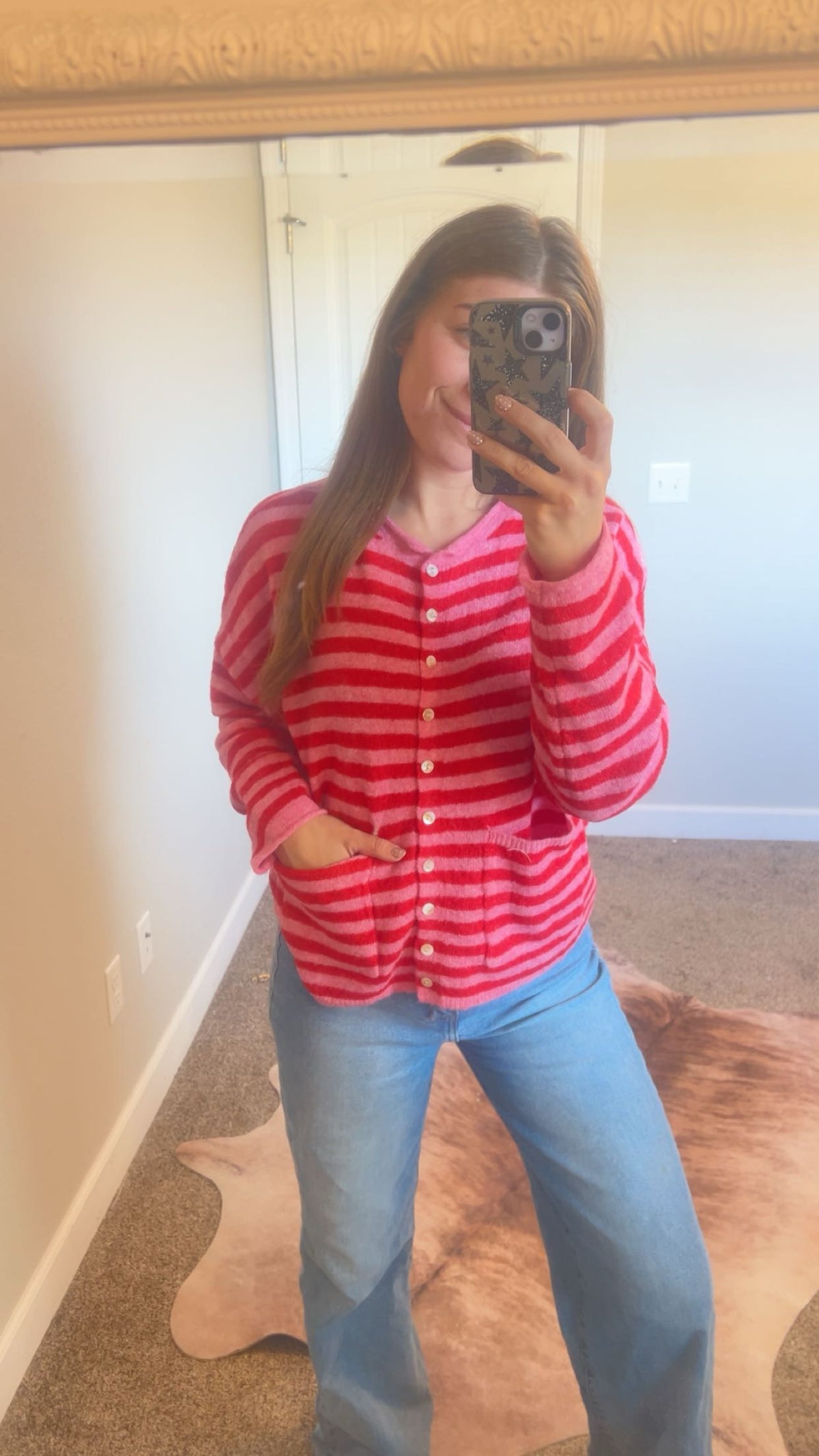 Two Tone Striped Cardigan