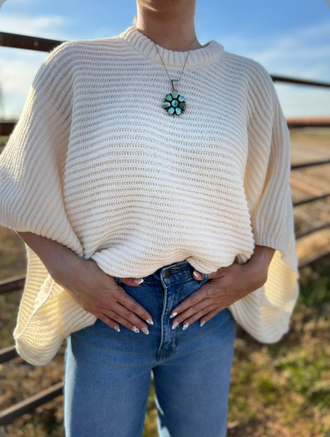 Sloane Knit Poncho Top