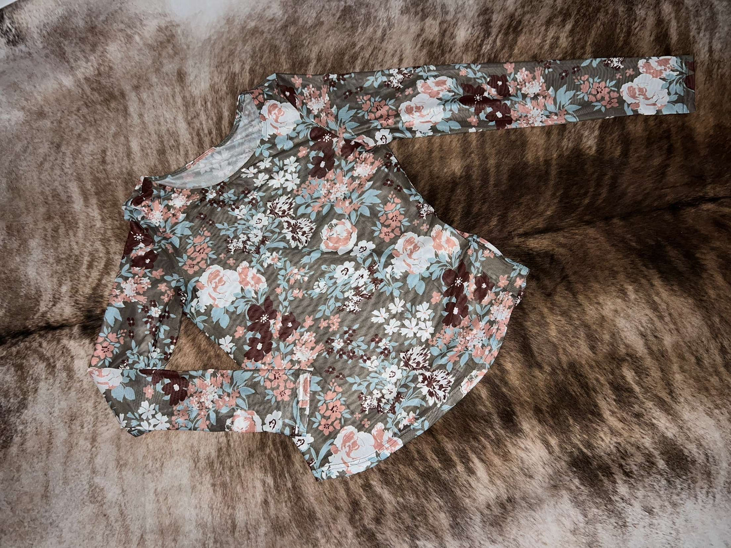 floral mesh top